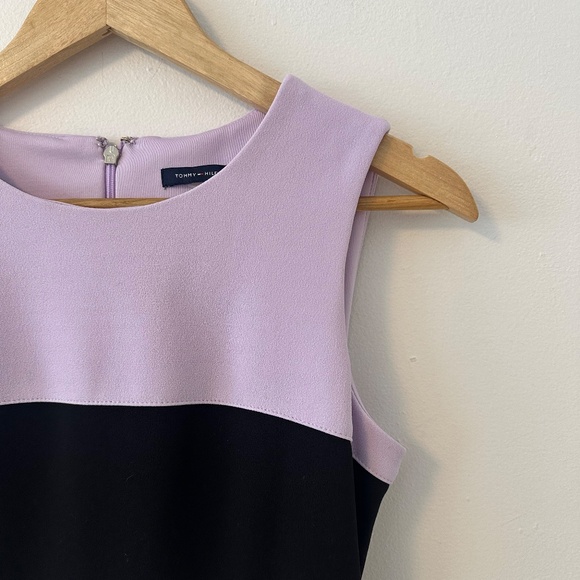 Tommy Hilfiger Purple and Black Wide Stripe Shift Dress | Size 2 - Picture 3 of 11